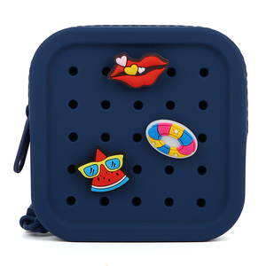 Portable Silicone <b>Small</b> Items Storage <b>Bag</b> Zipper Closure Candy Square Coin Purse Waterproof Promotional Gift Mini Coin Purse - Product Image 4