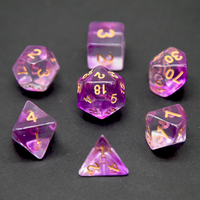 Violet Rouge Bleu Vert 16mm Polyédrique Swing Dés pour Donjons Dragons DND RPG Transparent Plastique Acrylique 20mm Taille Disponible