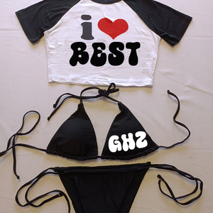 Tắm phù hợp với đối với phụ nữ 2025 biểu tượng tùy chỉnh tập thể dục Sexy Áo Tắm 3 Mảnh thiết lập micro mini Bikini bé TEE t Áo sơ mi sang trọng Đồ bơi thiết lập - Product Image 6