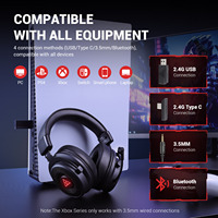 Casque de jeu sans fil EKSA 2.4G bt avec dongle combiné de type c a Casque de jeu ENC Mic avec son stéréo 7.1