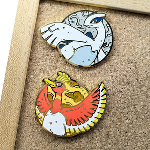 2 Nouveau Design 5.3cm High Quality Poke Monster <span class=keywords><strong>Lugia</strong></span> Ho-<span class=keywords><strong>Oh</strong></span> Peint Hard Enamel Metal Badge Pins for Backpack Cloth Decoration - Product Image 5