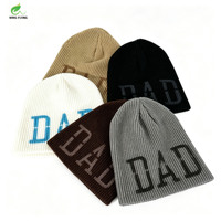 Bonnet d'hiver unisexe en tricot jacquard épais, personnalisé avec logo imprimé Wins Flying
