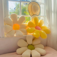 Lindo Cómodo Takashi Murakami Flor Almohada Relleno Girasol Felpa Cojín Suave Flor Almohada Felpa Juguete