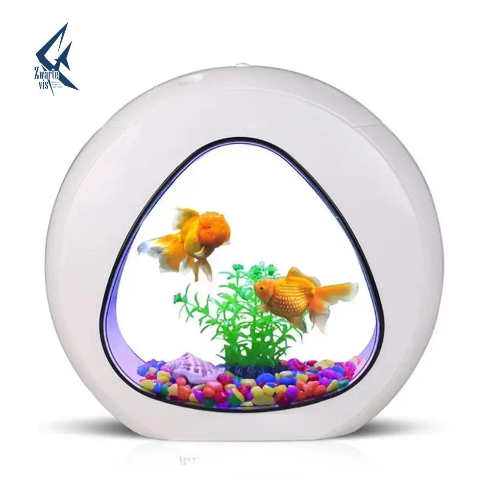 Aquarium 4L Mini Nano Tank Voor Ecologie Beta Vis Integratie Filter Led Light System Kantoor Aquarium Aquaria & Accessoires