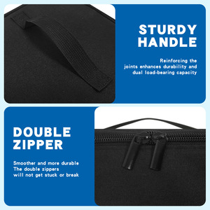 Portable Insulated Food Storage Bag With Zipper Closure For Desserts And Snacks Neoprene Cooler Bag - Product Image 4