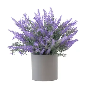 Bunga Palsu Dekorasi Rumah, Bunga Bonsai Lavender Buatan