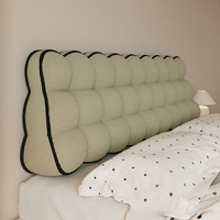 New Cream Style dreieckige Schneeball Kopfteil Kissen Bettruhe Kissen Großzügiges Schlafzimmer No-Wash Soft Reading Bettwäsche-Set