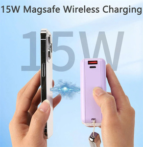 Chargeur mural <span class=keywords><strong>de</strong></span> voyage 45W pour ordinateur portable, <span class=keywords><strong>batterie</strong></span> externe sans fil magnétique 15000mAh avec prise secteur et câble, charge rapide PD - Product Image 4