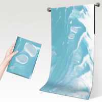 Tapis de yoga pliable en daim écologique, tapis d'exercice en caoutchouc naturel pour la pratique du yoga en déplacement