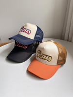 Casquette de baseball brodée style hip-hop color block, casquette trucker respirante anti-UV, casquette unisexe tendance pour la danse urbaine