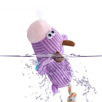 Jouet à mâcher en peluche pour animaux de compagnie en velours côtelé de style dessin animé en gros fournitures pour chiens de quatre styles bon marché
