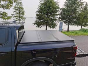 ฝาครอบรถบรรทุก4x4ทำจากไฟเบอร์กลาสแข็งแบบพับสามทบสำหรับ Chevrolet COLORADO รุ่นแรนเจอร์ที่เข้ากันได้กับ5ft โรงงาน - Product Image 4