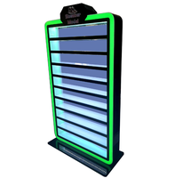 Vitrine d'exposition en acrylique personnalisée avec LED RGB Ray Custom, présentoir en acrylique pour boutique de tabac, étagère d'exposition en acrylique