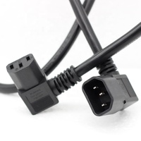 Norme européenne IEC Connecteur à angle droit C14/C13 Cordon d'alimentation 3*1mm Conducteur en cuivre industriel avec isolation en PVC