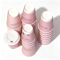 Gobelets à café jetables avec couvercles, double paroi, logo personnalisé - Gobelets en papier à emporter de 8/12/16 oz pour cafés, biodégradables et étanches