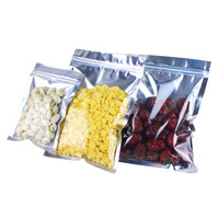 Sac en plastique Mylar alimentaire transparent à fermeture éclair frontale haute transparence Emballage debout avec fermeture éclair Sac alimentaire à fermeture éclair