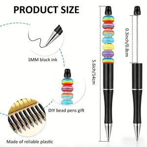 Stylos à bille décoratifs multicolores personnalisés à faire soi-même, stylos à bille en plastique vierges portables avec logo - Product Image 2