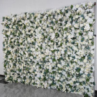 Mur de fleurs enroulable pour décoration de mariage, toile florale 3D, mur de fleurs roses, toile de fond pour événement de mariage