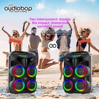 Sistema de Audio Profesional de Alta Calidad para Escenarios, Caja con Cuatro Woofers de Alta Potencia de 80w, BT 5.0, Conexión TWS para Fiestas al Aire Libre en el Patio Trasero