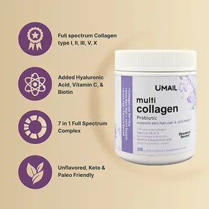 OEM nhãn hiệu riêng collagen peptide bột uống loại 1 và 3 cho da, tóc và móng tay thủy phân Collagen bổ sung