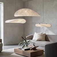 Vente en gros de suspension ovale moderne design architectural minimaliste abat-jour en papier Dupont pour salle à manger bureau galerie suspension