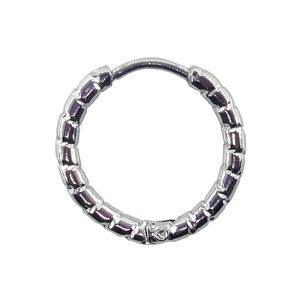 Hammered Textured & Mobius Twisted Stainless Steel Huggie Hoop <b>Earrings</b> Hinged Closure | Waterproof Hypoallergenic & Non-Fading - Product Image 6
