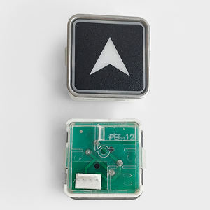 Bouton carré pour ascenseur <span class=keywords><strong>Otis</strong></span> XiJi, modèle PB-12, avec voyant rouge, pour voiture de sortie, accessoires - Product Image 5