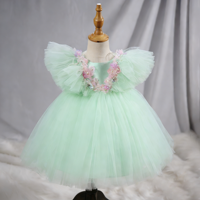 Robe de Bal Princesse Broderie 3D pour Fille, Tenue de Soirée Anniversaire Bébé Fille, Collection Boutique de Vêtements pour Enfants