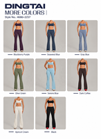 Ensemble athleisure deux pièces pour femme, dos croisé à bretelles, avec pantalon rembourré à taille repliable, effet push-up et anti-humidité