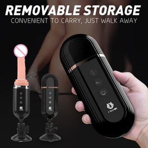 Vibrateur réaliste à poussée automatique, modèle en silicone, machine sexuelle avec poignée et <span class=keywords><strong>ventouse</strong></span> pour femmes - Product Image 5