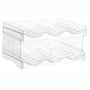 Sự Lựa Chọn Vui Vẻ Gấp Nhựa Rõ Ràng Chai Nước Giá Chủ Stackable Chai Nước Tổ Chức Lưu Trữ Giá - Product Image 6