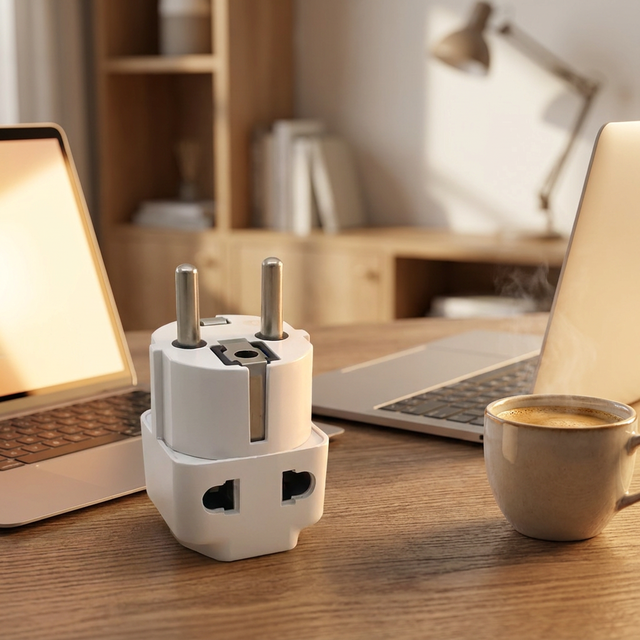 Ingelec Elegent UK to EURO Plug Adapter 240V 10A 16A 1 Outlet 2 Round Pin European Travel Power Converter