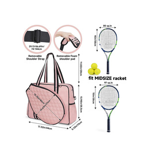 Sac de raquette de tennis en nylon de grande capacité personnalisé directement de l'usine pour le commerce extérieur - Product Image 1