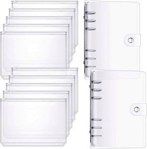 Carpeta Transparente A6 de PVC Suave, Carpeta para Cuadernos, Bolsas para Hojas Sueltas, Papel Recargable, Carpeta Translúcida con Cierre - Product Image 1