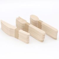 Offre Spéciale : Ensemble de Couverts en Bois Biodégradables de 160 mm pour la Restauration
