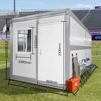 Maison préfabriquée pliable portable approuvée ISO, cabine mobile modulaire pour salle de maquillage temporaire, idéale pour base de tournage extérieure de tournages de films.