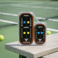 Dernier modèle de marqueur de score portable pour raquettes de padel, design léger et durable, suivi du score facile à installer, option de personnalisation de la marque