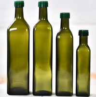 Botol kaca elegan minyak zaitun ekstra Virgin 250ml 500ml botol kaca 1L Ideal untuk Dipping gerimis dan memasak