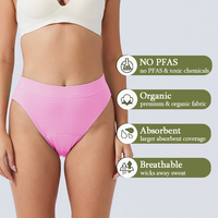 LYNMISS Culottes menstruelles réutilisables Sous-vêtements Oeko-tex 4 couches Bragas Menstruales Doublure absorbante Culottes Menstruelles