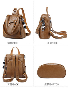 Fashion Anti-theft <b>Women</b> Sports <b>Backpacks</b> High Quality PU Leather Travel <b>Backpack</b> Ladies <b>Large</b> Capacity Shoulder Handbags - Product Image 6
