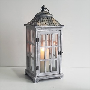 Conjunto de 3 de boda de alta calidad casa jardín decoración linterna de <span class=keywords><strong>madera</strong></span> vela linterna <span class=keywords><strong>en</strong></span> venta - Product Image 4