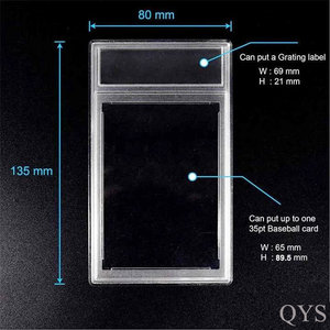 Qys เคสเปล่าสำหรับใส่การ์ด35PT การ์ดป้องกันสำหรับใส่การ์ดกีฬาและ TCG - Product Image 5