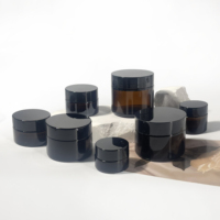 Bocaux en verre avec couvercles à vendre – 5g, 10g, 15g, 20g, 30g, 50g, 60g, 100g – Emballage cosmétique en verre ambré pour crème visage et crème contour des yeux