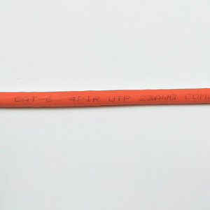 Câble Ethernet Cat6a UTP 600Mhz, 10Gbps Max, 1000Ft, 23 AWG Cuivre nu massif, PoE ++, 4 paires torsadées Cuivre nu massif <span class=keywords><strong>Orange</strong></span> - Product Image 4