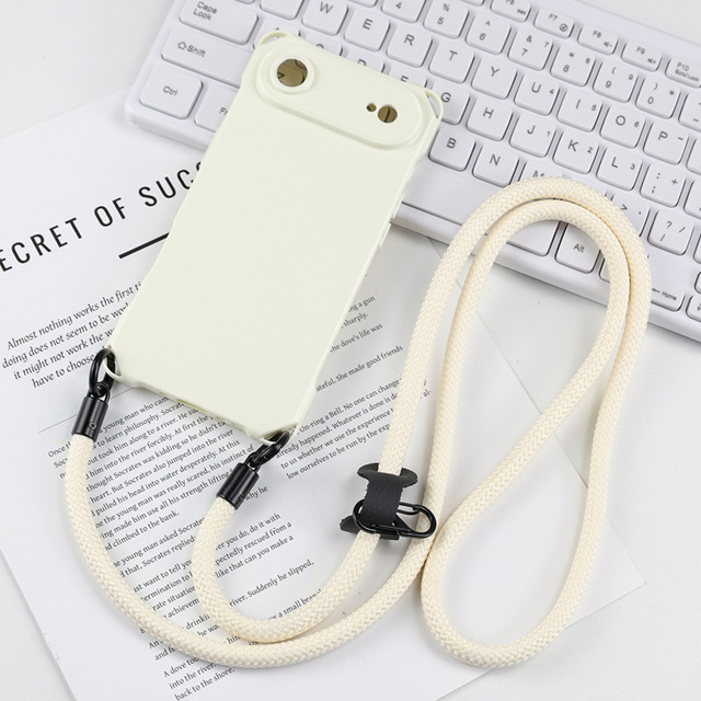 Transparent Universal Crossbody Strap Cell Mobile Smartphone Phone Cover Lanyard Phone Case for iPhone 17 16 15 14 13 12 Pro Max