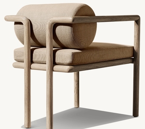Hotel Garden Outdoor <span class=keywords><strong>Palma</strong></span> Teak Comedor Sillón Asiento de tela de teca Silla de comedor Juego de mesa - Product Image 4