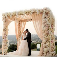 Décorations murales et de plafond modernes de luxe pour mariage, décor de lieu, toile de fond de scène, rideau ondulé pour tente de mariage, tissu en organza