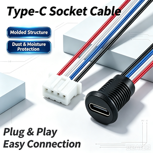 Conector USB-C Hembra Redondo LN-006 M11 para Panel, Tipo C, para Carcasas Electrónicas DIY, <span class=keywords><strong>Entrada</strong></span> <span class=keywords><strong>de</strong></span> Alimentación y Transmisión <span class=keywords><strong>de</strong></span> Señal - Product Image 6