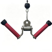 Poignée de câble rotative en V robuste et portable en acier inoxydable pour entraînement multi-angles des triceps et machine à câbles de musculation