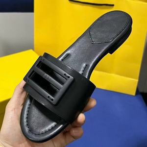Summer Luxury Womens FD <b>Flat</b> <b>Sandals</b> Fashion Designer Brand Outdoor Beach F <b>Sandals</b> Wholesale Slippers - Product Image 4